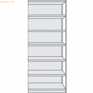 Kerkmann Büroregal Progress 500 Anbauregal BxTxH 96x30x225cm 7 Böden m