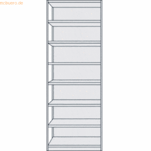 Kerkmann Büroregal Progress 500 Grundregal BxTxH 75x30x260cm 8 Böden m