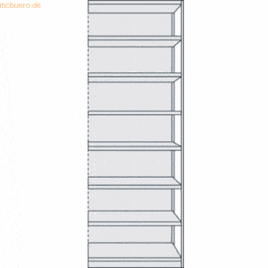 Kerkmann Büroregal Progress 500 Anbauregal BxTxH 75x30x260cm 8 Böden m