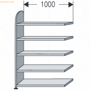 Kerkmann Büroregal Dante Regalfeld 5 OH 5 Böden 100x32