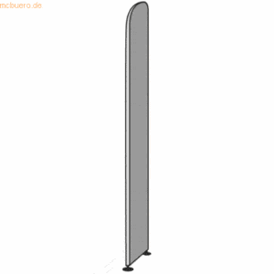 Kerkmann Abschlusswange Büroregal Dante (mit Rückwand) HxT 2600x325mm