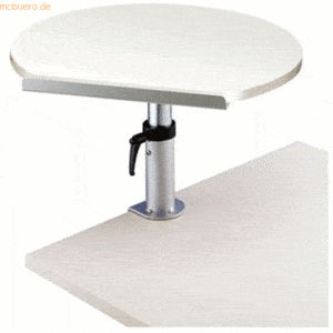 Maul Ergonomisches Tischpult Klemmfuß Platte weiß