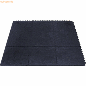 Miltex Arbeitsplatzmatte Yoga Solid Basic 90x90 cm schwarz