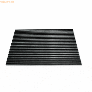 Miltex Abtretermatte Eazycare Brush schwarz 1185 x785mm aluminium