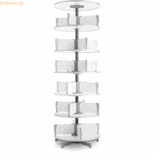 Moll Ordnerdrehsäule Multifile 6 Etagen 144 Ordner weiß