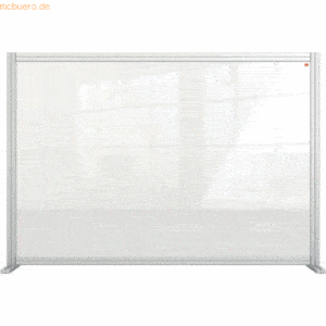 Nobo Schreibtisch-Trennwand Premium Plus Acryl Aluminiumrahmen 1400x10