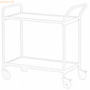 Helge Nyberg Tischwagen 1 Fahrhandgriff 1 Stirnseite 2 Etagen 100x42cm