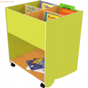 Paperflow Schulbuchkasten Kunststoff groß gelbgrün/orange