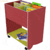 Paperflow Schulbuchkasten Kunststoff mittelgroß rot/gelbgrün