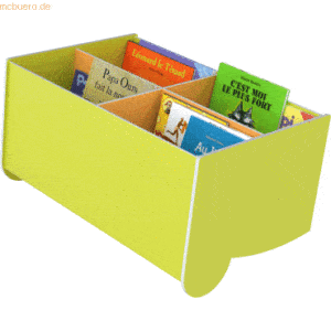 Paperflow Schulbuchkasten Kunststoff geneigt gelbgrün/orange