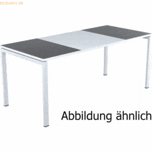 easyDesk SchreibtischHxBxT 75x140x80cm grau/anthrazit