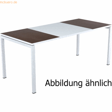 easyDesk Schreibtisch HxBxT 75x140x80cm grau/wenge