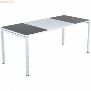 easyDesk Schreibtisch HxBxT 75x180x80cm grau/anthrazit