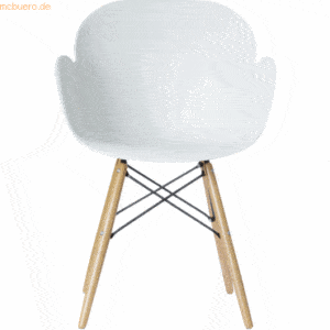 Paperflow Stuhl Kiwood Kunststoff/Buche VE=2 Stück weiß