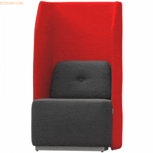 Rocada Sitzsofa Soft Einzelsitz rot/grau