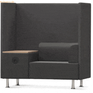 Rocada Sitzsofa Soft Einzelsitz + Tisch anthrazit