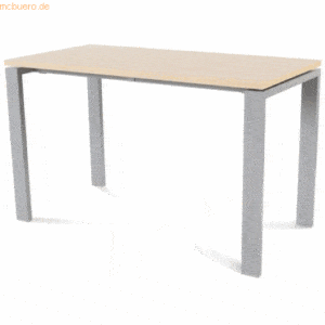 Rocada Schreibtisch Total BxTxH 120x60x73cm Gestell grau Platte Melami