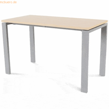 Rocada Schreibtisch Total BxTxH 120x60x73cm Gestell grau Platte Melami