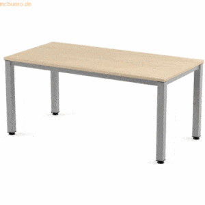 Rocada Schreibtisch Executive BxTxH 140x80x73cm Gestell grau Platte Me