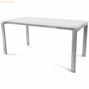 Rocada Schreibtisch Total BxTxH 160x80x73cm Gestell verchromt Platte G