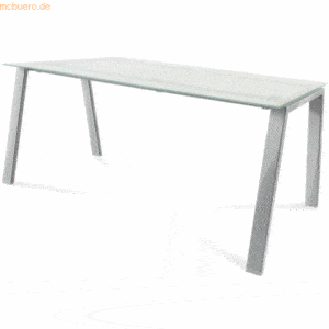 Rocada Schreibtisch Blanca BxTxH 160x80x73cm Gestell verchromt Platte