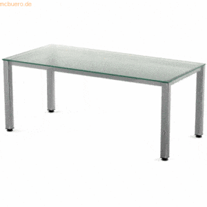 Rocada Schreibtisch Executive BxTxH 180x80x73cm Gestell verchromt Plat