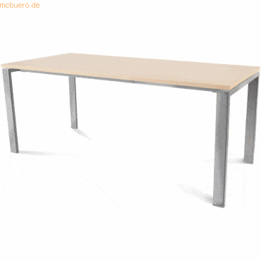 Rocada Schreibtisch Total BxTxH 180x80x73cm Gestell verchromt Platte M