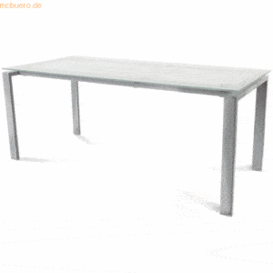 Rocada Schreibtisch Total BxTxH 180x80x73cm Gestell verchromt Platte G