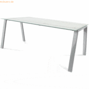 Rocada Schreibtisch Blanca BxTxH 180x80x73cm Gestell verchromt Platte