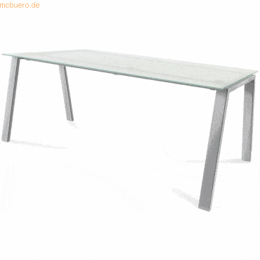 Rocada Schreibtisch Blanca BxTxH 180x80x73cm Gestell verchromt Platte