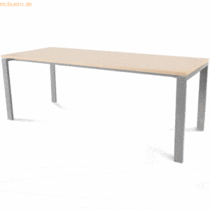 Rocada Schreibtisch Total BxTxH 200x80x73cm Gestell grau Platte Melami