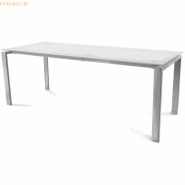 Rocada Schreibtisch Total BxTxH 200x80x73cm Gestell verchromt Platte G