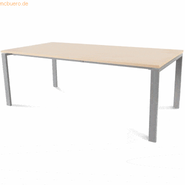 Rocada Schreibtisch Total BxTxH 200x100x73cm Gestell grau Platte Melam