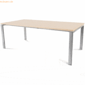 Rocada Schreibtisch Total BxTxH 200x100x73cm Gestell verchromt Platte