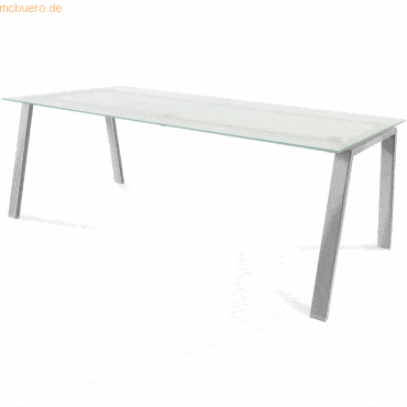 Rocada Schreibtisch Blanca BxTxH 200x100x73cm Gestell verchromt Platte