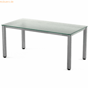 Rocada Schreibtisch Executive BxTxH 120x80x73cm Gestell verchromt Plat