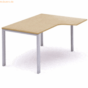 Rocada Schreibtisch Total L-Form rechts BxTxH 160x120x73cm Gestell gra