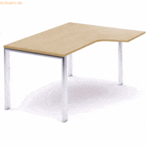 Rocada Schreibtisch Total L-Form rechts BxTxH 180x120x73cm Gestell ver