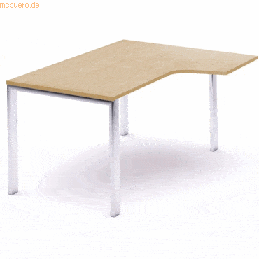 Rocada Schreibtisch Total L-Form rechts BxTxH 180x120x73cm Gestell ver