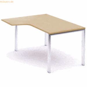 Rocada Schreibtisch Total L-Form links BxTxH 160x120x73cm Gestell verc