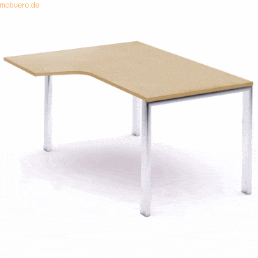 Rocada Schreibtisch Total L-Form links BxTxH 160x120x73cm Gestell verc