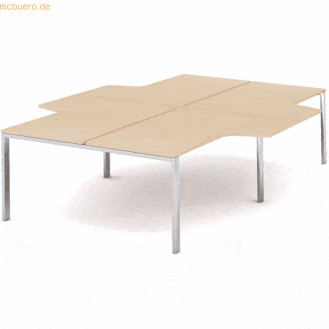 Rocada Mehrfacharbeitstisch Total L-Form BxTxH 320x163/220x73cm Gestel