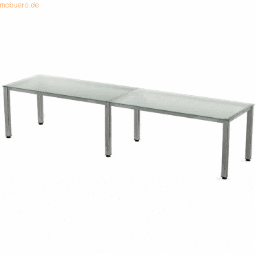 Rocada Mehrfacharbeitstisch Executive BxTxH 320x80x73cm Gestell verchr