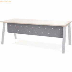 Rocada Fußraumblendeblende für Schreibtisch Metal 200cm (177x30cm) gra