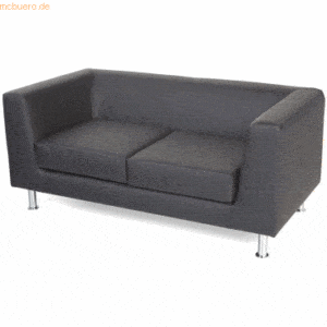 Rocada Wartezimmer-Sofa 2-Sitzer Kunstleder schwarz