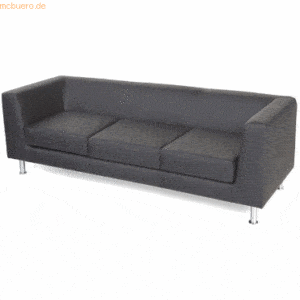 Rocada Wartezimmer-Sofa 3-Sitzer Kunstleder schwarz