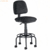 Rocada Drehstuhl hoch mit Fußstütze / Rollen Sitzfläche Textil schwarz