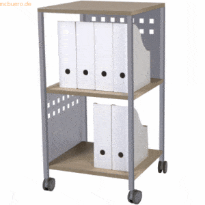 Rocada Mehrzwecktrolley BxTxH 45x45x86cm buche/silber