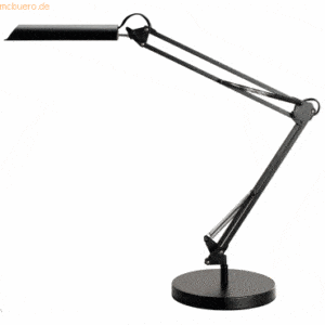 Unilux Schreibtischleuchte Swingo LED schwarz Standfuß + Tischklemme i