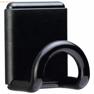 Unilux Garberobenhaken BxH 8x10cm magnetisch schwarz/grau